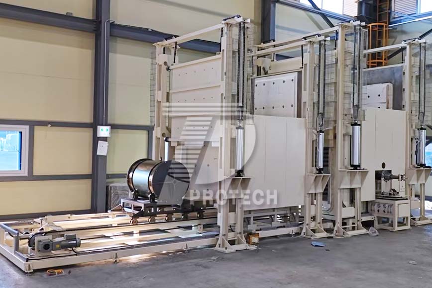 A large enterprise in South Korea purchased a bogie hearth atmosphere furnace for battery thin film