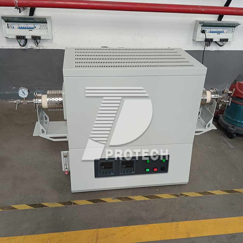  Customized dual zone tube furnace