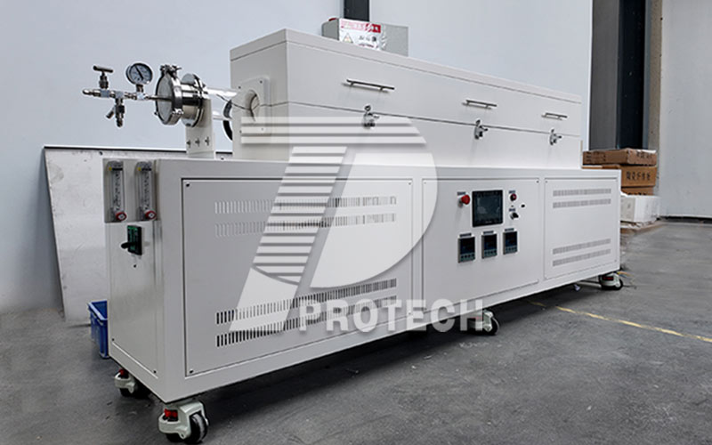 three zone quartz tube furnace