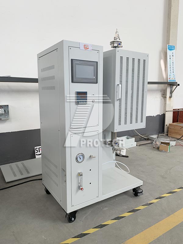 Actual photo of PT-T1400-V60 vulcanization bed vertical tube furnace