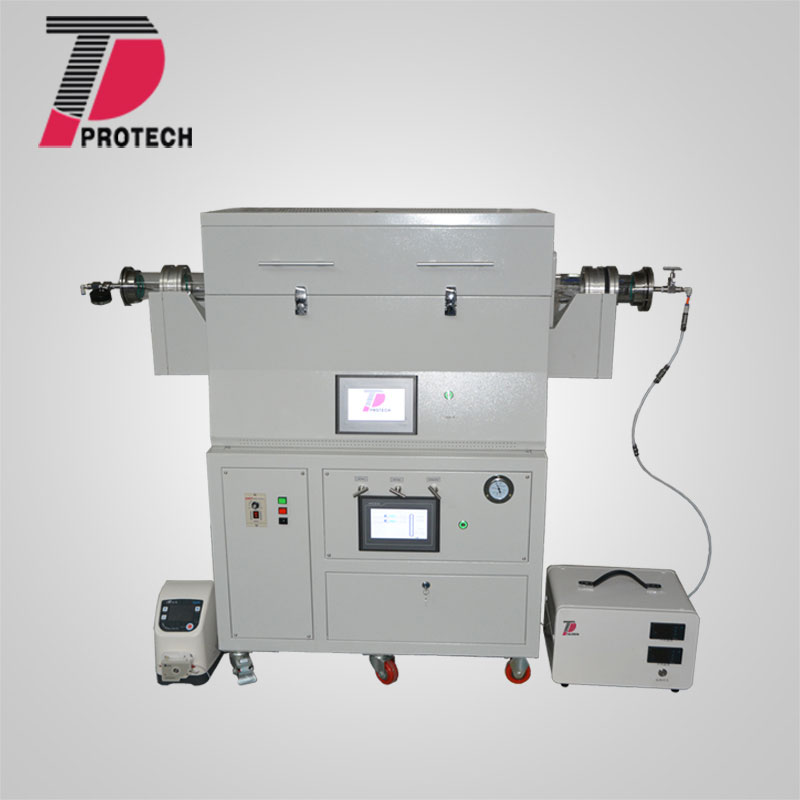 Rotary inclined tube furnace with touch screen